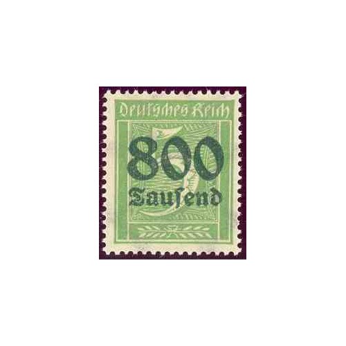 1 عدد تمبر از سری پستی - سورشارژ  800 مارک روی 5  - رایش آلمان 1923