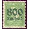 1 عدد تمبر از سری پستی - سورشارژ  800 مارک روی 5  - رایش آلمان 1923