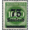 1 عدد تمبر از سری پستی - سورشارژ  75 مارک روی 1000  - رایش آلمان 1923