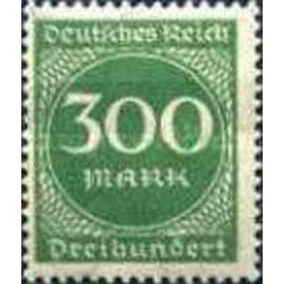 1 عدد تمبر از سری پستی - 300 مارک  - رایش آلمان 1923