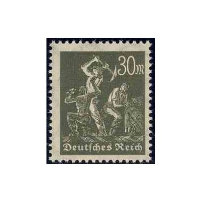 1 عدد تمبر از سری پستی - 30 فنیک  - رایش آلمان 1922
