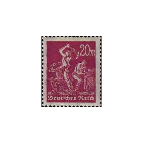 1 عدد تمبر از سری پستی - 20 فنیک  - رایش آلمان 1922