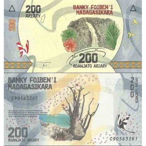 اسکناس 200 آریاری - ماداگاسکار 2017 اسکناس 200 آریاری - ماداگاسکار 2017