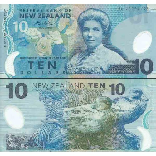 اسکناس پلیمر 10 دلار -  نیوزلند 2007