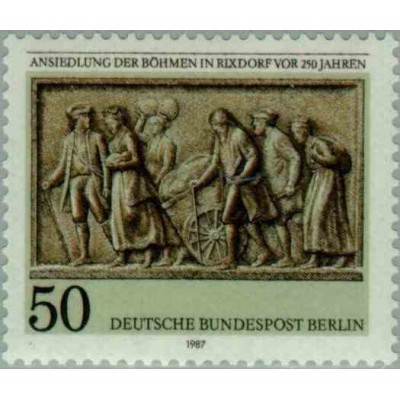 1 عدد تمبر 250مین سال توافق بوهمیا در ریکسدورف - برلین آلمان 1987