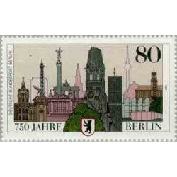 1 عدد تمبر هفتصد و پنجاه سالگی برلین - برلین آلمان 1987 قیمت 2.3 دلار