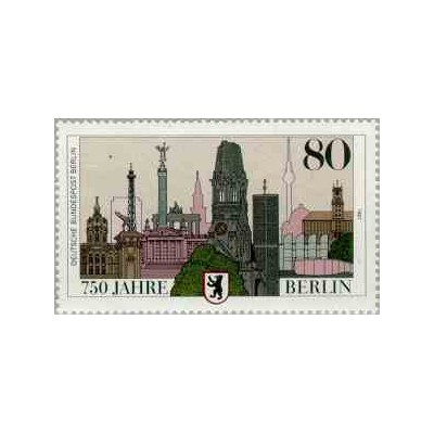 1 عدد تمبر هفتصد و پنجاه سالگی برلین - برلین آلمان 1987 قیمت 2.3 دلار