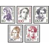 5 عدد تمبر سری پستی زنان نامدار - برلین آلمان 1988 قیمت 19.5 دلار