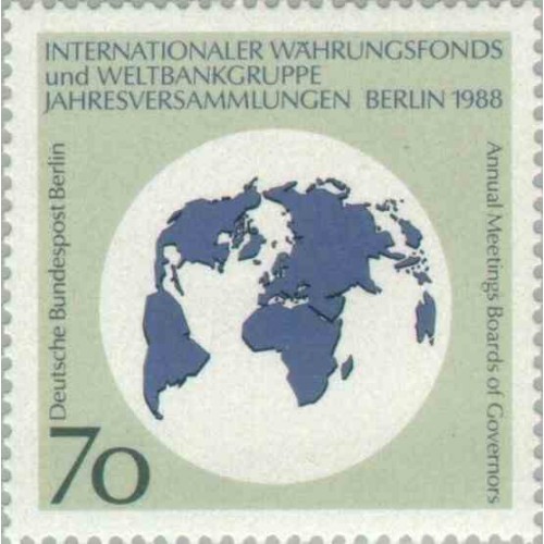 1 عدد تمبر بانک جهانی - برلین آلمان 1988