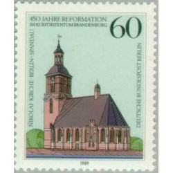 1 عدد تمبر 450مین سال اصلاحات - برلین آلمان 1989