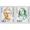 2 عدد تمبر سری پستی زنان نامدار - سسیل وگت  - فنی هنزل - برلین آلمان 1989 قیمت 17.5 دلار