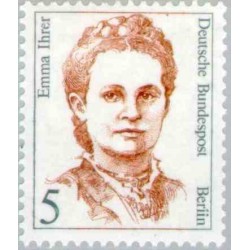 1 عدد تمبر سری پستی زنان نامدار _ اما ایهرر   -فمنیست و فعال حقوق زنان کارگر - برلین آلمان 1989