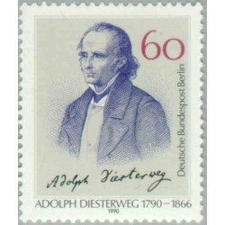1 عدد تمبر 200مین سال تولد آدولف دیسترورگ - پیشرو اصلاحات آموزشی - برلین آلمان 1990 قیمت 2.3 دلار