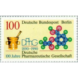 1 عدد تمبر صدمین سال انجمن داروسازی - برلین آلمان 1990 قیمت 4.6 دلار