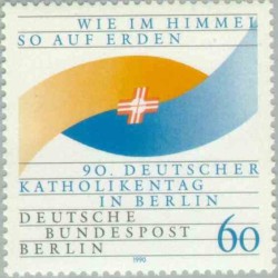 1 عدد تمبر نودمین سال روز کاتولیک در برلین - برلین آلمان 1990 قیمت 2.3 دلار