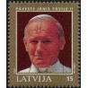 1 عدد تمبر بازدید پاپ ژان پل دوم  - لتونی 1993