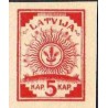1 عدد تمبر سری پستی - بیدندانه - لتونی 1918