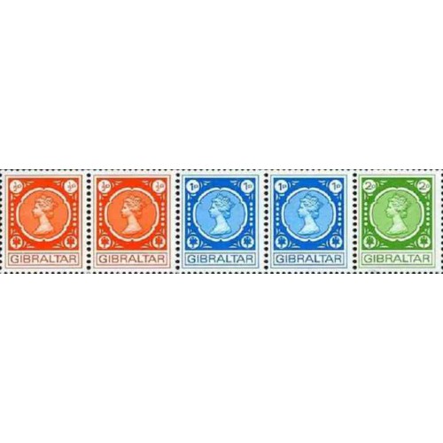5 عدد تمبر سری پستی - جبل الطارق 1971 قیمت 3.5 دلار