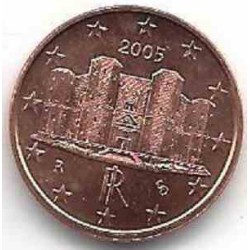 سکه 1 سنت یورو - مس روکش فولاد - ایتالیا 2005 غیر بانکی