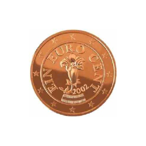 سکه 1 سنت یورو - مس روکش فولاد - اتریش 2005 غیر بانکی