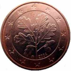 سکه 1 سنت یورو - مس روکش فولاد - آلمان 2004 غیر بانکی