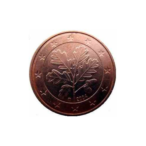 سکه 1 سنت یورو - مس روکش فولاد - آلمان 2004 غیر بانکی