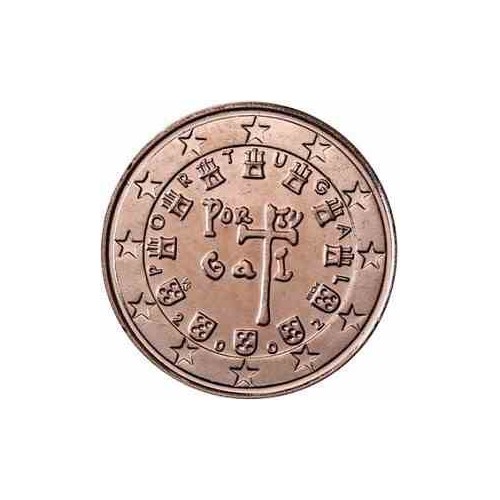 سکه 1 سنت یورو - مس روکش فولاد - پرتغال 2002 غیر بانکی