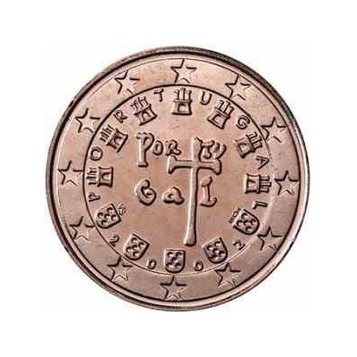 سکه 1 سنت یورو - مس روکش فولاد - پرتغال 2002 غیر بانکی