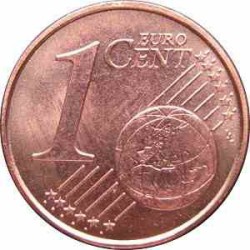 سکه 1 سنت یورو - مس روکش فولاد - اسپانیا 1999 غیر بانکی