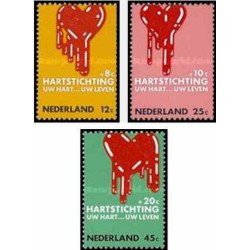 3 عدد تمبر مبارزه با بیماریهای قلبی- هلند 1970 قیمت 2.6 دلار