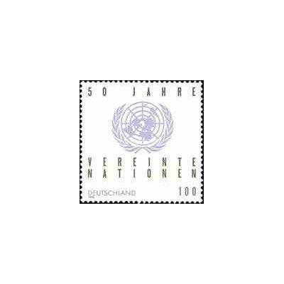 1 عدد تمبر پنجاهمین سالروز سازمان ملل - جمهوری فدرال آلمان 1995