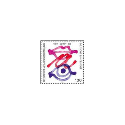 1 عدد تمبر حقوق دموکراتیک - جمهوری فدرال آلمان 1995