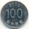 سکه  100 وون  - نیکل مس - کره جنوبی 2003 غیر بانکی