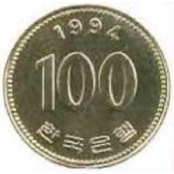 سکه  100 وون  - نیکل مس - کره جنوبی 1994 غیر بانکی