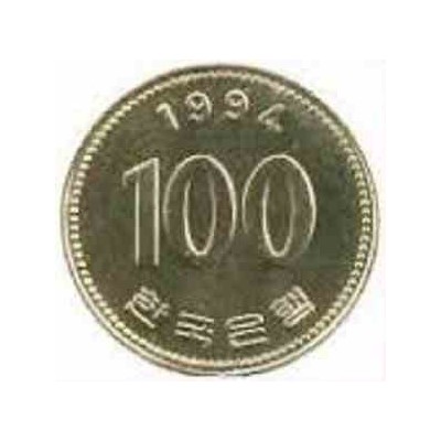 سکه  100 وون  - نیکل مس - کره جنوبی 1994 غیر بانکی