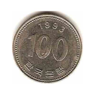 سکه  100 وون  - نیکل مس - کره جنوبی 1993 غیر بانکی
