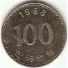 سکه  100 وون  - نیکل مس - کره جنوبی 1988 غیر بانکی