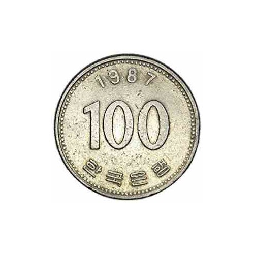 سکه  100 وون  - نیکل مس - کره جنوبی 1987 غیر بانکی