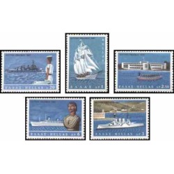 5 عدد تمبر هفته دریانوردی - یونان 1967