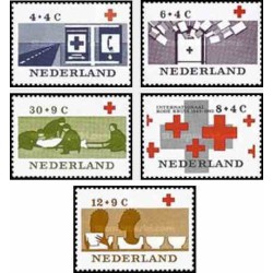 5 عدد تمبر صلیب سرخ - هلند 1963