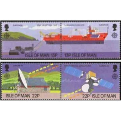 4 عدد تمبر مشترک اروپا - Europa Cept - حمل و نقل و ارتباطات - جزیره من 1988 قیمت  5.2 دلار