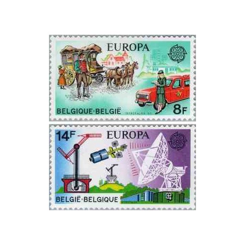 2 عدد تمبر مشترک اروپا - Europa Cept - تاریخچه پست - بلژیک 1979