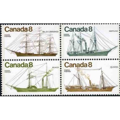 4 عدد تمبر کشتیهای کانادائی - 1 - کانادا 1975