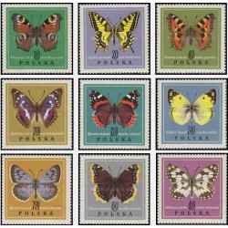 9 عدد تمبر پروانه ها - لهستان 1967 قیمت 7.2 دلار