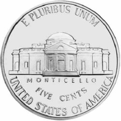 سکه 5 سنت - نیکل مس - آمریکا 2002 غیر بانکی