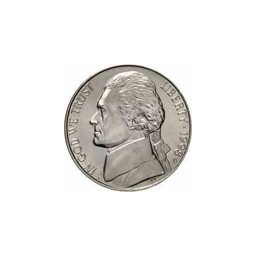 سکه 5 سنت - نیکل مس - آمریکا  1998غیر بانکی