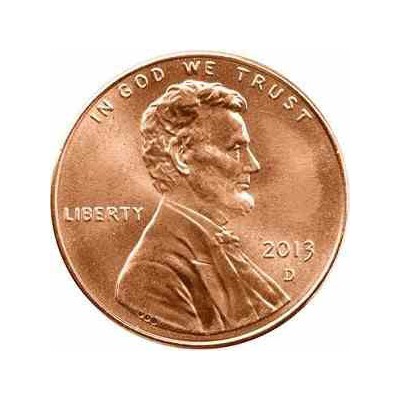 سکه 1 سنت - برنجی - آمریکا 2013 غیر بانکی