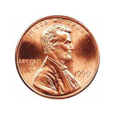 سکه 1 سنت - برنجی - آمریکا 1999غیر بانکی