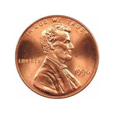سکه 1 سنت - برنجی - آمریکا 1996غیر بانکی