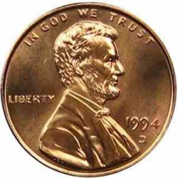 سکه 1 سنت - برنجی - آمریکا 1994غیر بانکی